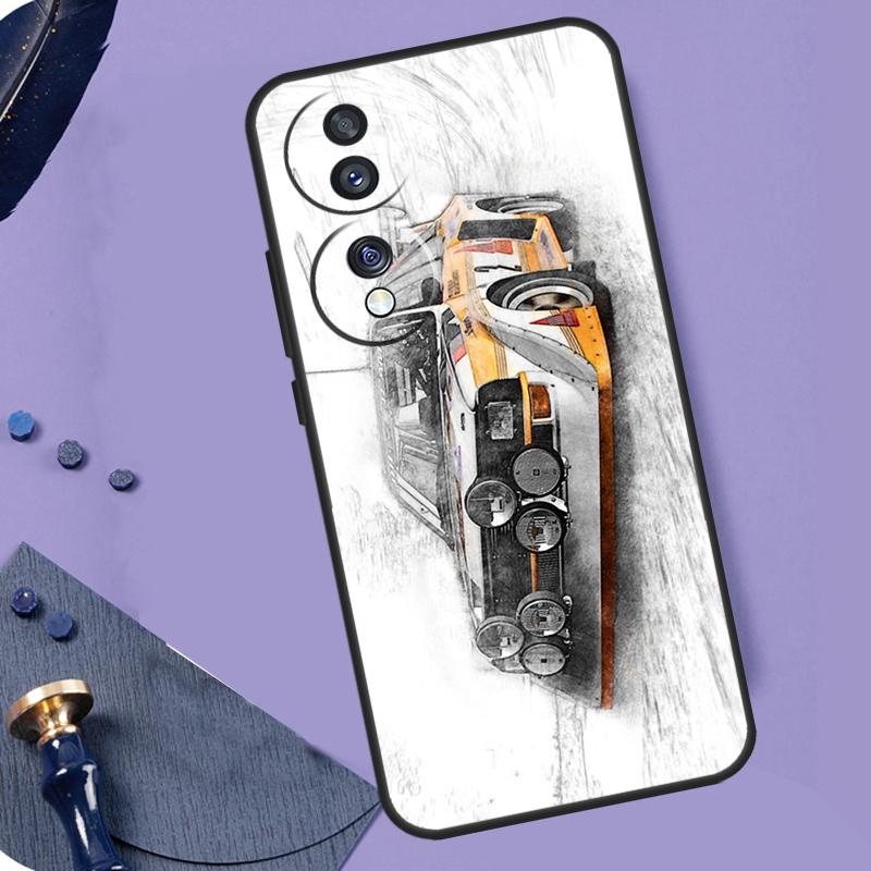 

Rally Car Illustration For Honor Magic 6 5 Pro Lite 50 70 90 Case For Honor X9b X8b X7 X8 X9 X6a X7a X8a X9a Cover Honor 90