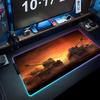 World of tanks Tappetino per Mouse RGB Tappetino per Mouse da Gioco Grande Tappetino LED Tappetino per Scrivania PC Tappetino per Mouse Luminoso Tappetini Grandi per Tastiera Tappeto da Tavolo Con
