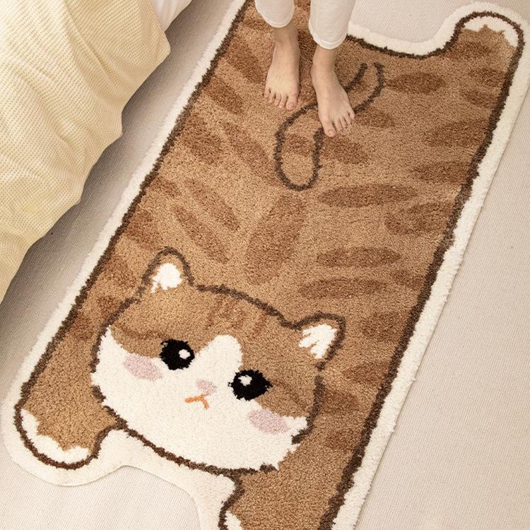 Cute Long Plush Bed  Bedroom Carpet Bay Window Balcony Living Room Children's Room Floor Mat Anti Slip