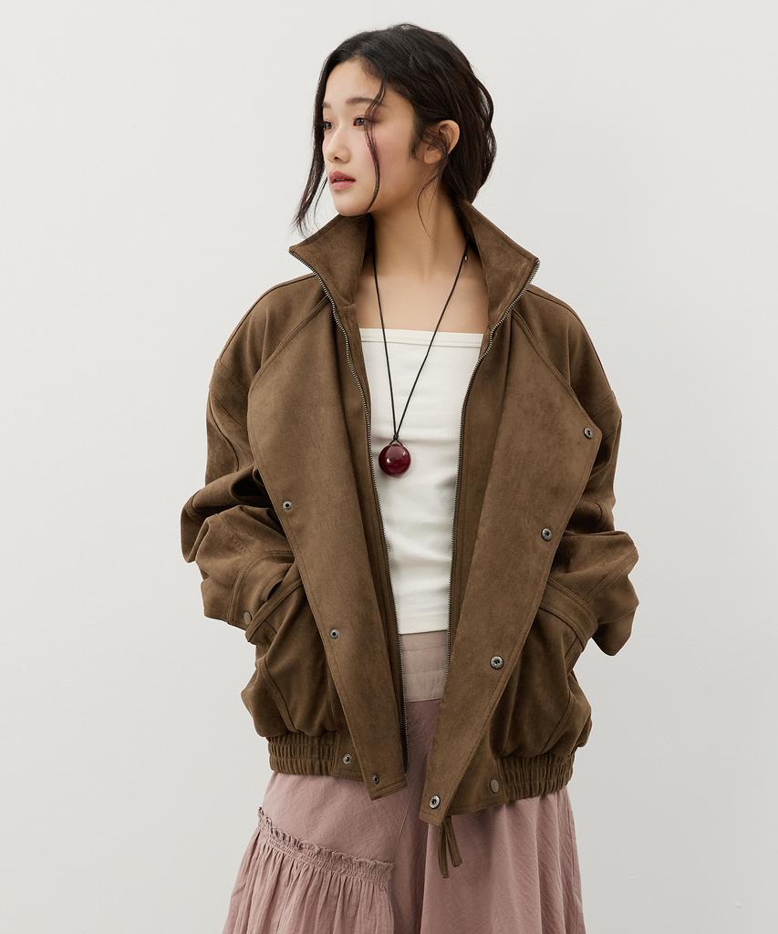 CITYBREEZE Suede Utility Jumper_Khaki Brown