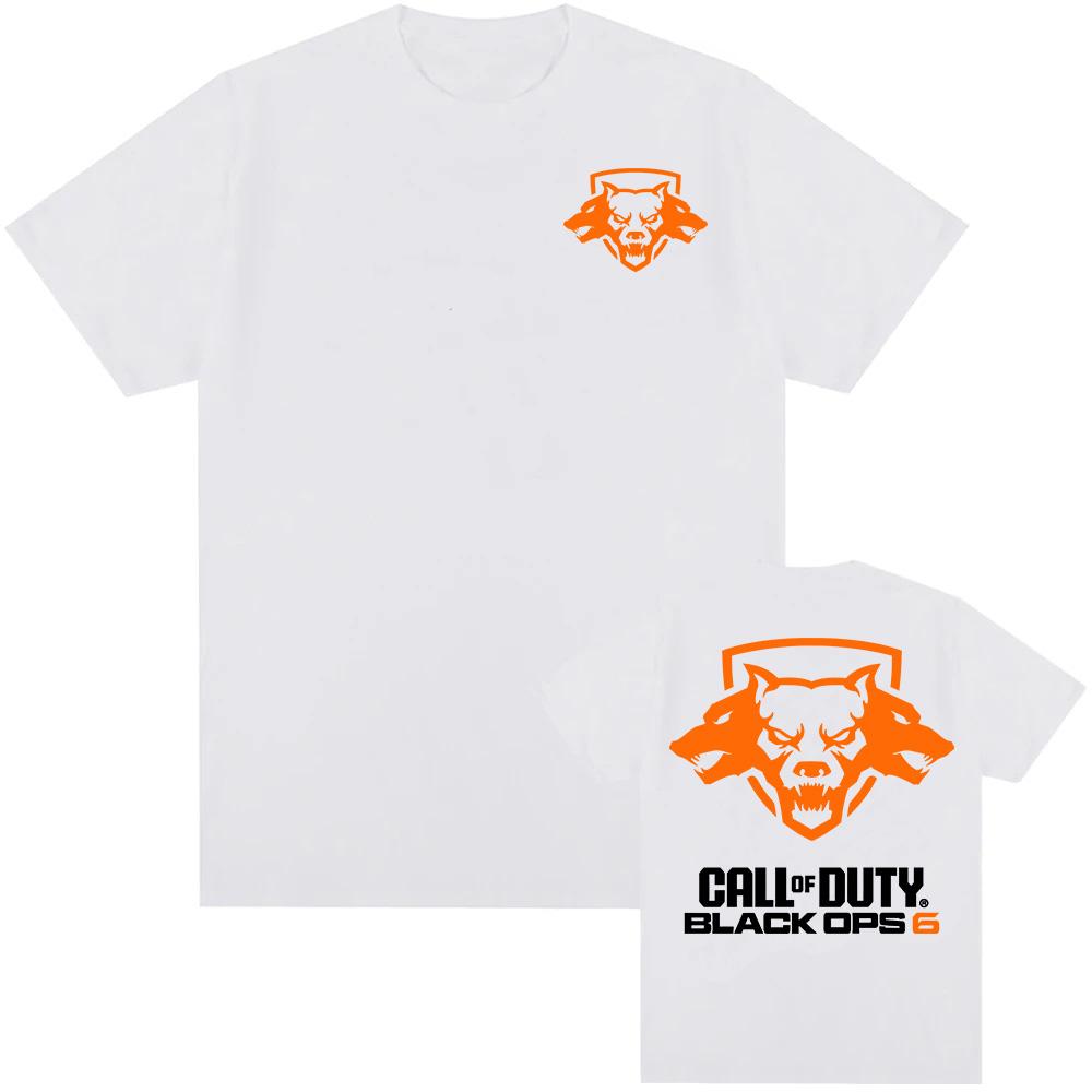 Streetwear Hip Hop Men Women Tees BO6 Call of Duty Black Ops Game Printing Tshirts Cotton Short Sleeve O-neck T-shirt Unisex Top