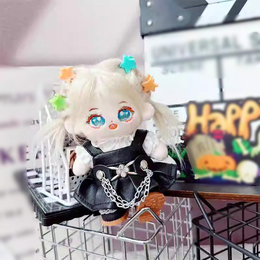 Niannyyhouse 10cm~15cm 20cm Plush Toy Clothes: White Shirt, Black Skirt, Cotton Doll, Dress-up Accessories (10cm~15cm)