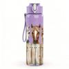 1 Pezzo Testa di Cavallo da Fattoria Filare Recinzione in Legno 750ml Bottiglia d'Acqua in Plastica Colorata Tappo a Flip-Straw Anti-Perdita Per Sport Ufficio Uso Domestico