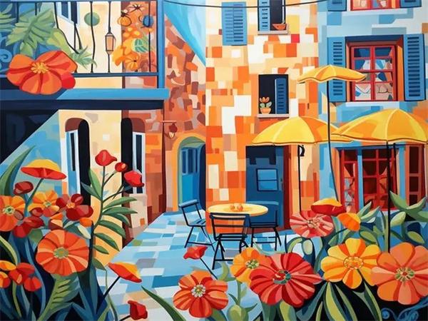 5D Diy Diamond Painting Mosaic Door House Full Square Round Embroidery Landscape Building Mosaic Home Decor