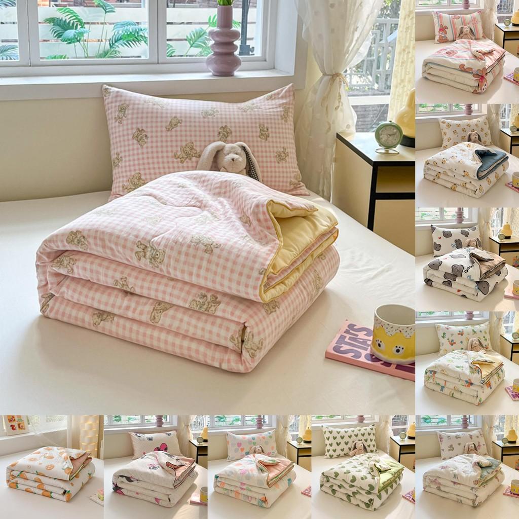 Dog Tulip Bear Rabbit Strawberry Fruit Pattern Printed Air Conditioner Quilt