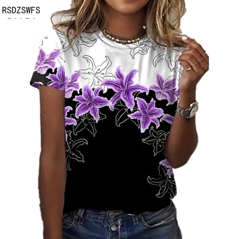 

НОВАЯ ЛЕТНЯЯ женская 3D футболка с рисунком Pbstract Painting Print Trend Street Casual с короткими рукавами Свободная удобная футболка 6XL