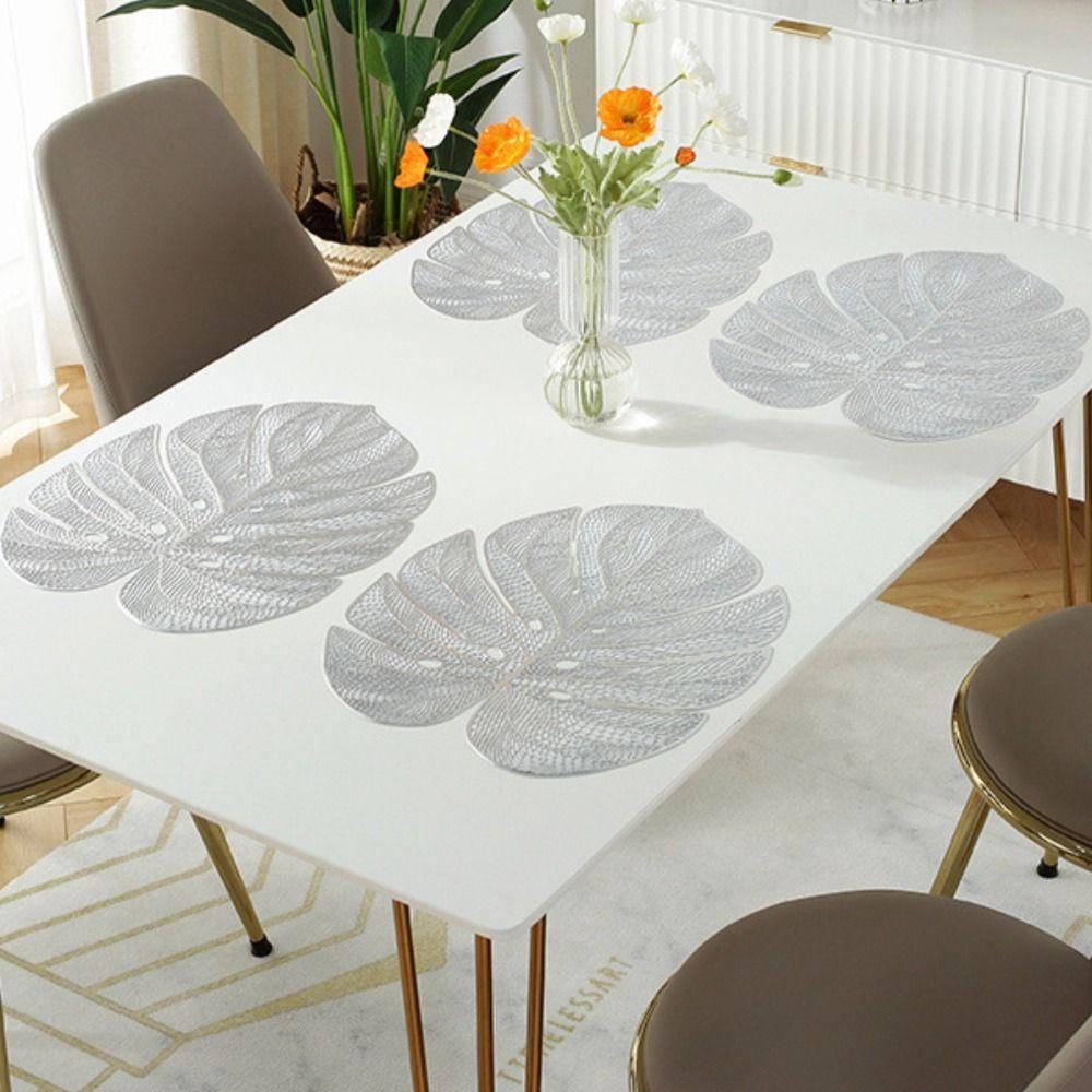 Heat Resistant Leaf-shaped Placemat Monstera Leaf Placemat  Anniversary Celebration
