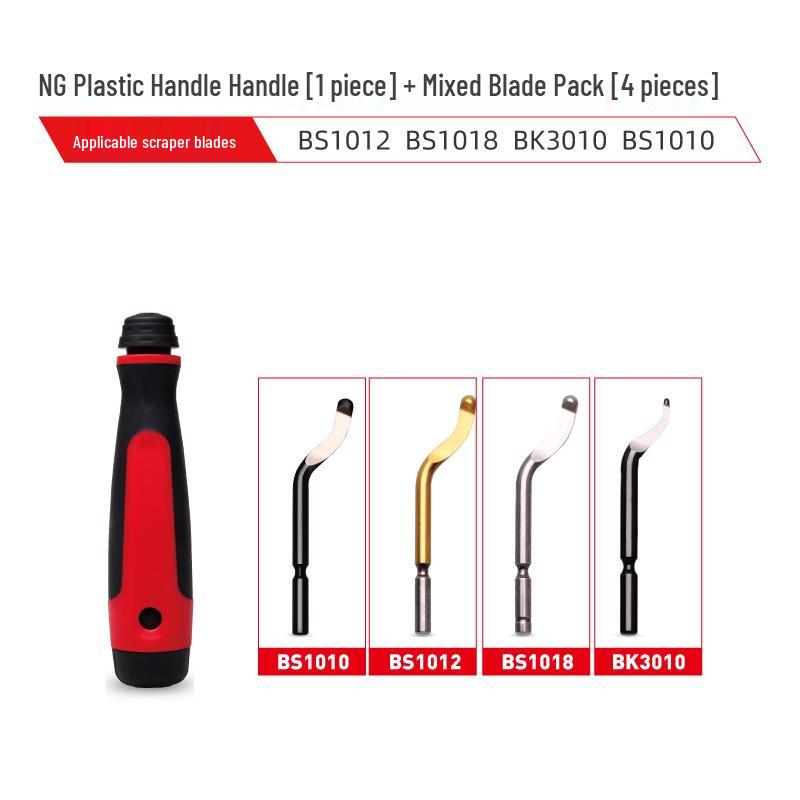 Plastic Handle Deburring Scraper Tool with Stainless Steel BS1010 Chamfering Blade 1018