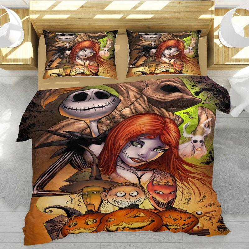Luxuriöses 3-teiliges The Nightmare Before Christmas Bettwäscheset für ultimativen Komfort