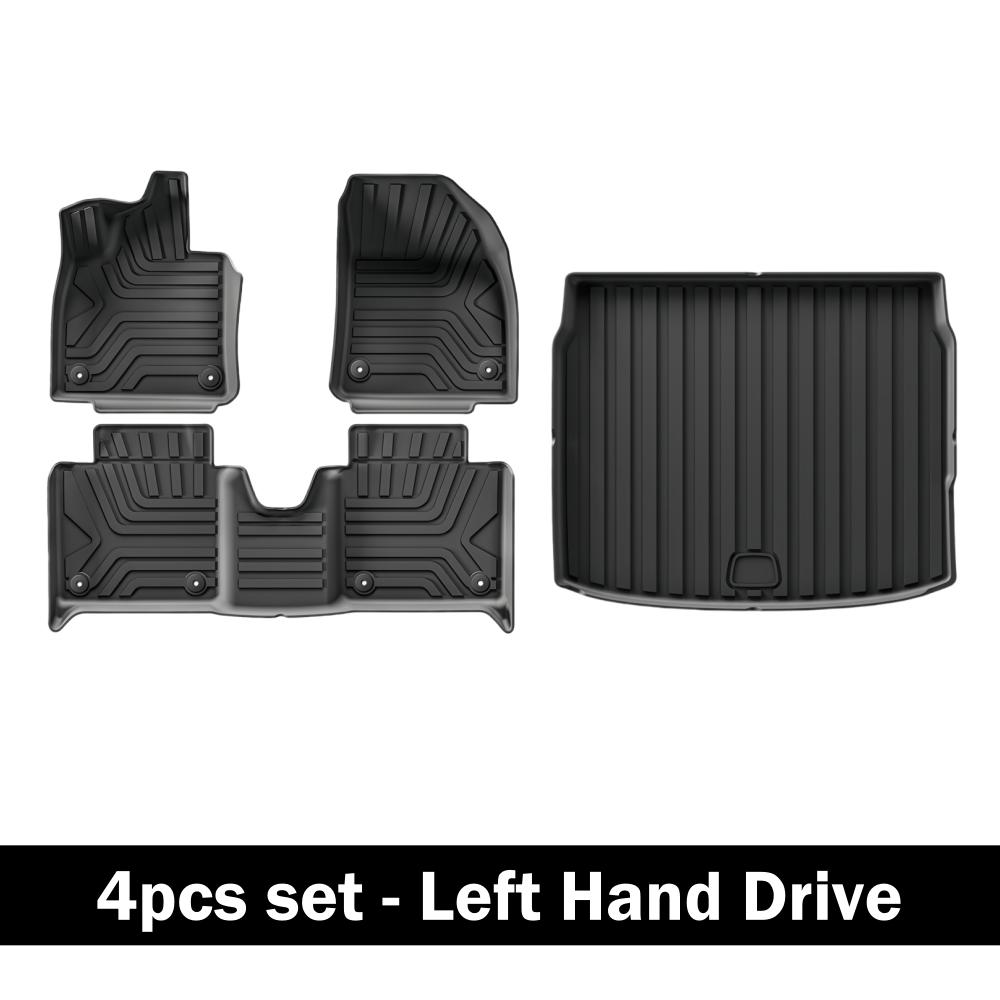 For Polestar 4 2025 2025 Floor Mats Cargo Liner Trunk Pad TPE 3D Foot Mat Waterproof Odorless Set Left Hand Drive