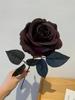 5/10PCS 50CM Wine Red Black Rose Artificial Silk Flowers Halloween Party Dark Photo Decoration Prop Goth Rose Wedding Home Decor