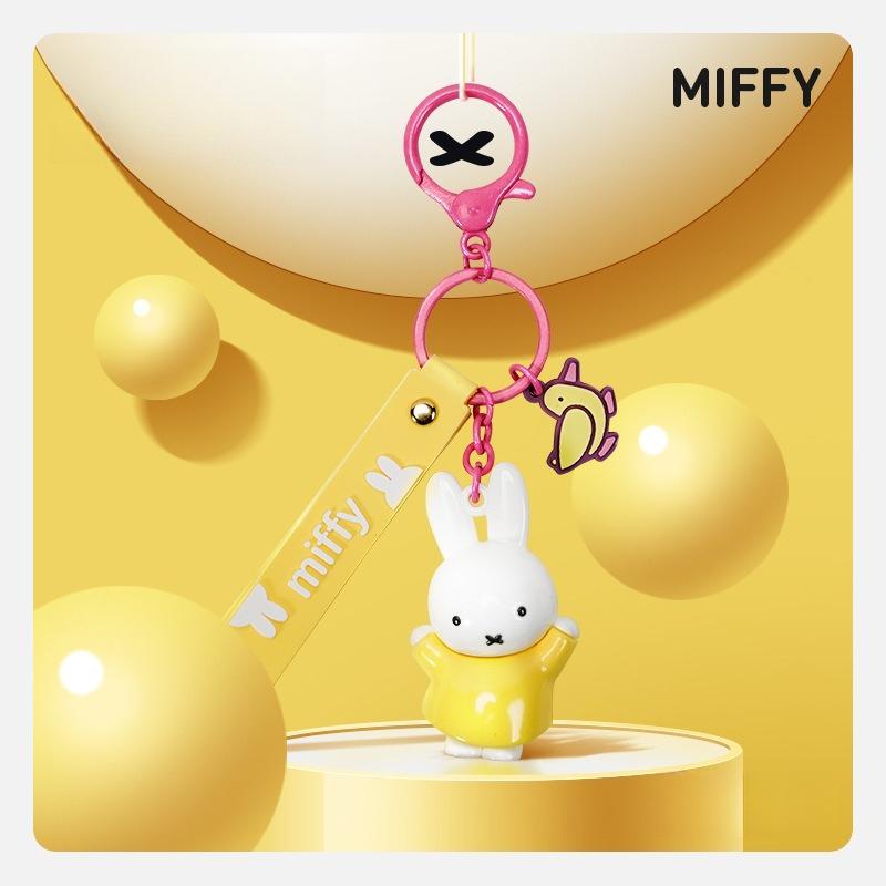 Kawaii Miffy Fairy Tale Series Keychain Pendants Cute Cartoon Student Gifts Schoolbags Pendants Dolls Children's Festival Gifts