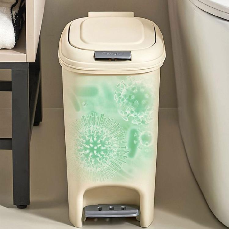 Space Saving 8L 10L 15L Double Opening Waste Bin with Pedal Press Control for Home and School