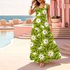 Sleeveless Daisy Maxi Dress,Flowy Hem,Soft Comfortable Fabric,Fresh Style,Stylish Versatile for Vacation Picnic Casual Wear
