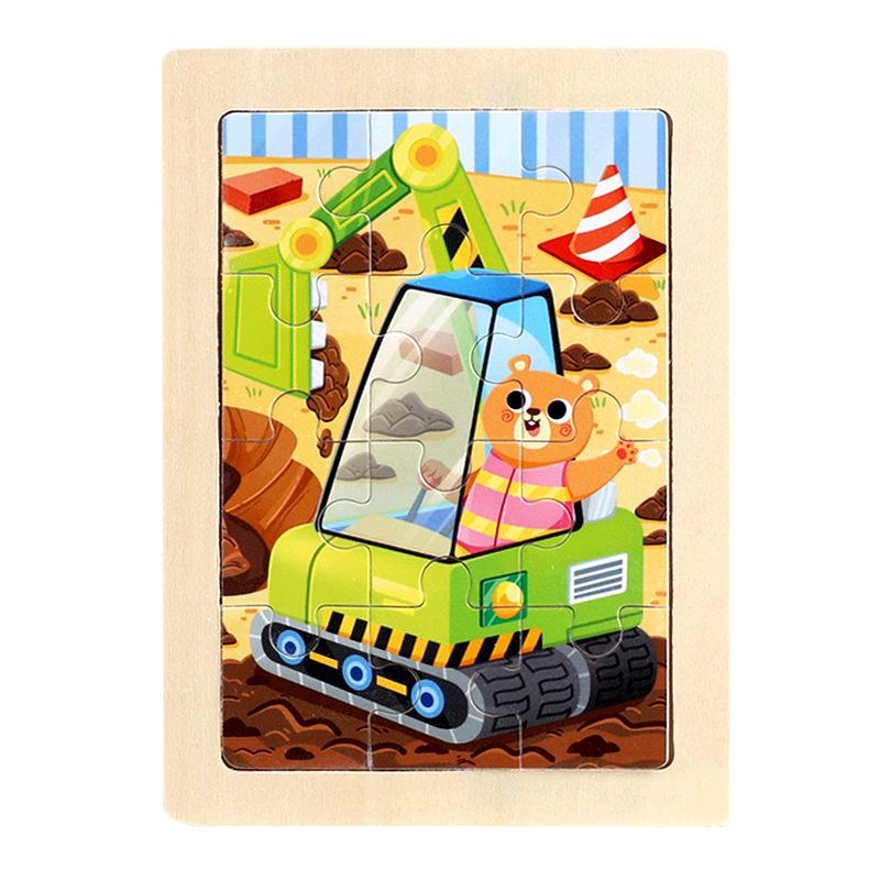 Early Education Wooden 20-Piece Puzzle Board for Infants and Young Children (Ages 0-6)