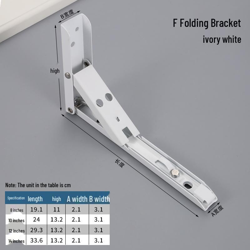 304 Stainless Steel Folding Triangle Wall Shelf Bracket