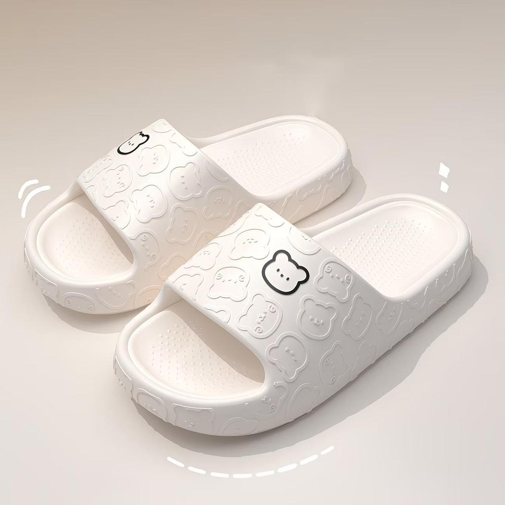 Anti-slip Panda-print Hjemmesko, Dame Sommer Husstand Letvægtshjemmesko, Badeværelse Indendørs Herre Par Hjemmesko