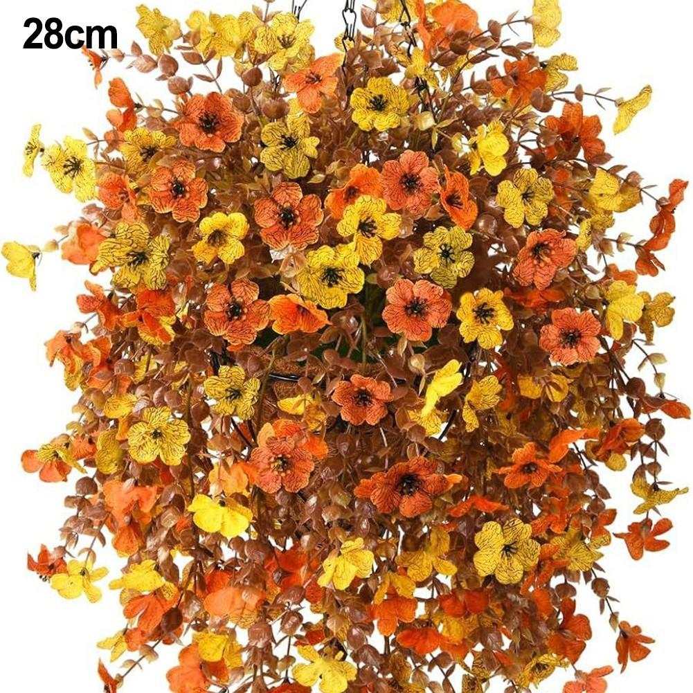 Hängende Seiden Chrysanthemen Outdoor Dekoration UV Beständige Blumen