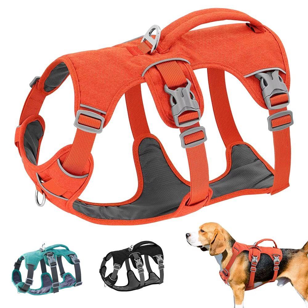 Reflective Vest Reflective Pet Harness Adjustable Design Nylon Pet Vest  Walking Training