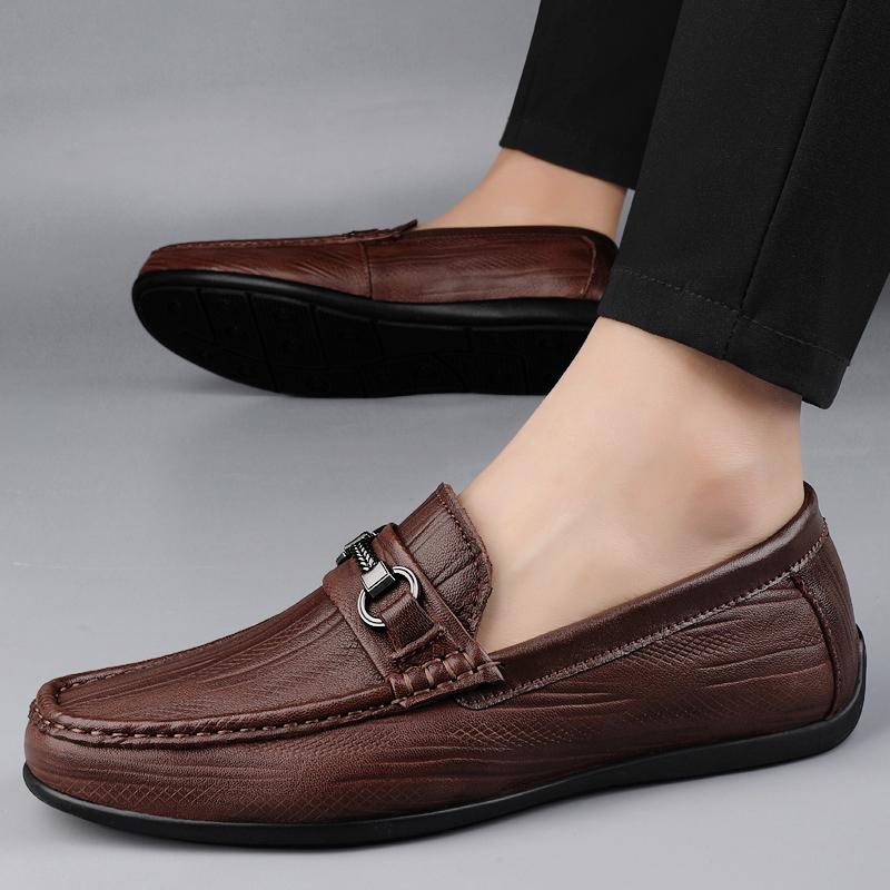 Fashion Classic Male Driving Shoes All-match Men's Dress Shoes Genuine Leather Men Casual Shoes New Slip on Formal Loafers Men Moccasins