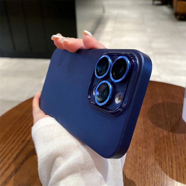 Protector de lentile pentru aparatul de fotografiat Husa de telefon ultra subtire pentru Iphone 14 Pro Max 13 12 11 Pro Max 14 Plus Husa din spate moale, mat, rezistenta la socuri