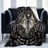 Gothic Satan Devil Mystery Printed Blanket Halloween Flannel Blanket All Seasons Universal Office Sofa Blanket