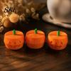 Halloween Stress Relievers 3D Printed Pumpkin Fidget Toy, Retractable Spiral Relief Creative Desk Ornaments Ornament, Flexible PLA Sensory Figurine