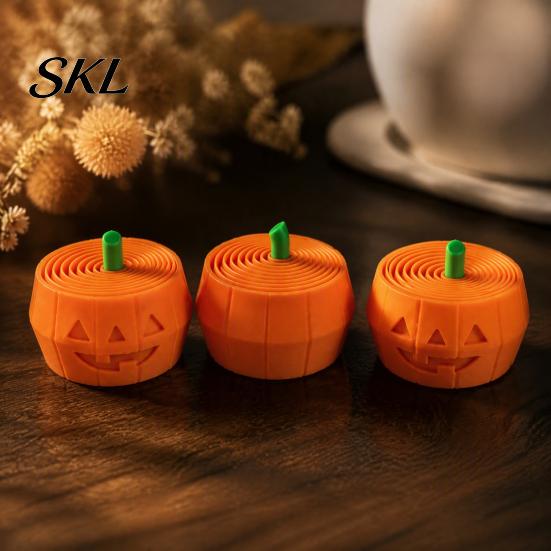 Halloween Stress Relievers 3D Printed Pumpkin Fidget Toy, Retractable Spiral Relief Creative Desk Ornaments Ornament, Flexible PLA Sensory Figurine