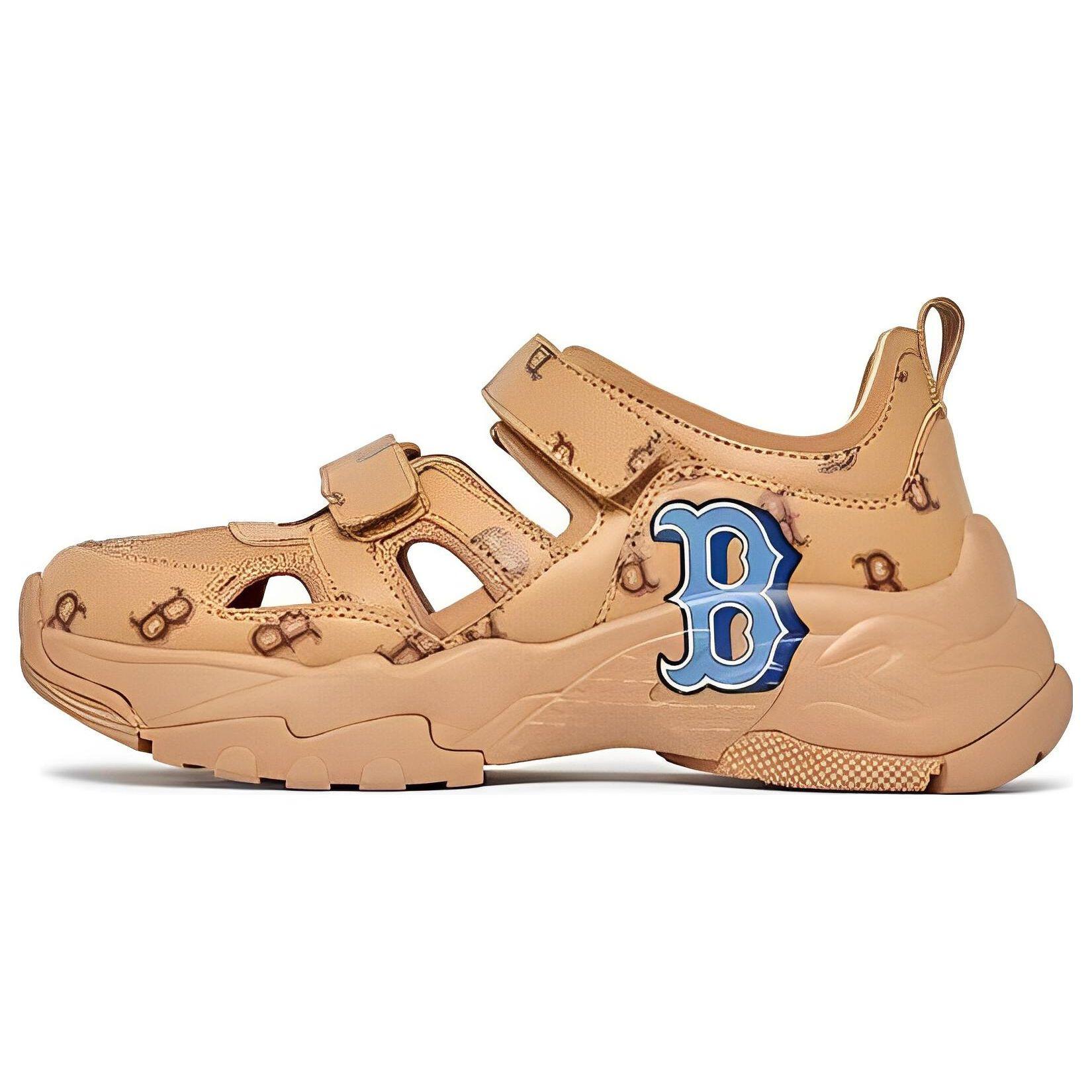 MLB Sandale Chunky Mask Monotive Boston Red Sox Rutschfeste Langlebige Clogs Unisex Schuhwerk Braun 3ASDCMV33-43SAS 41 beige