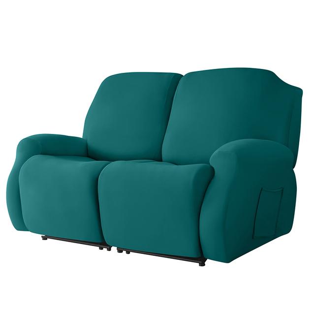 1 /2 /3 /4 Seat Recliner Sofa Cover Stretch Reclining Sofa Cover For Living Room Soft Solid Color Armchair Covers Washable 4 Pieces