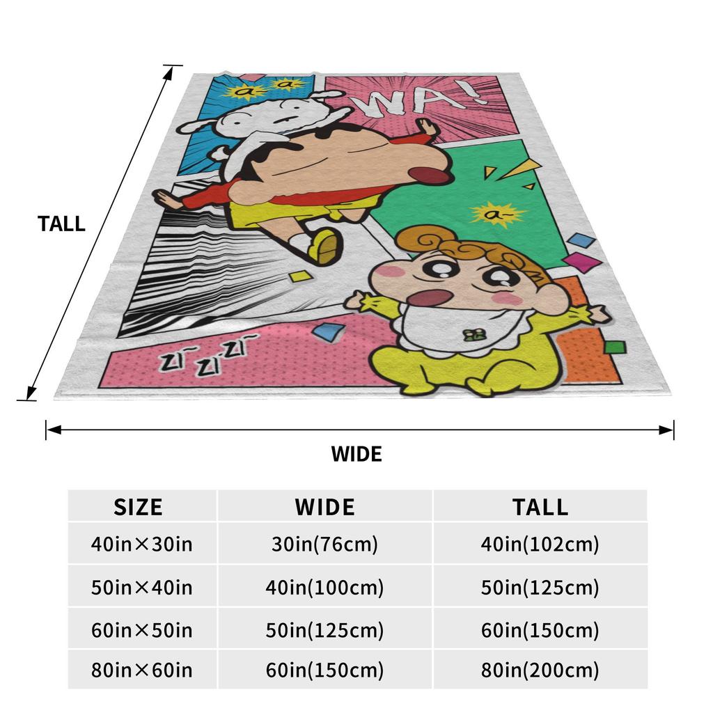 Crayons Shin-chans Blankets Quality Warm Soft Throw Blanket Winter Boy Girl Bedroom Funny Bedspread