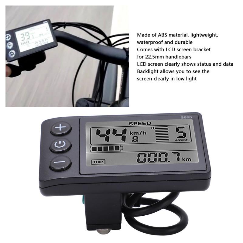 S866 Elektrorad LCD Display Anzeige 24V 36V 48V Bedienfeld mit wasserdichtem Stecker