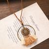 Lady Bohemian Style Long Necklace with Vintage Fringed Sweater Chain