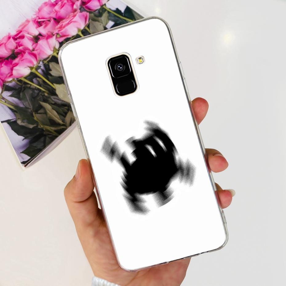 Schöne Hülle mit Aufdruck für Samsung Galaxy A8 (2018) / A8+ (2018) Weiche Silikon-TPU-Rückabdeckung für Samsung A8 A 8 Plus Handyhüllen
