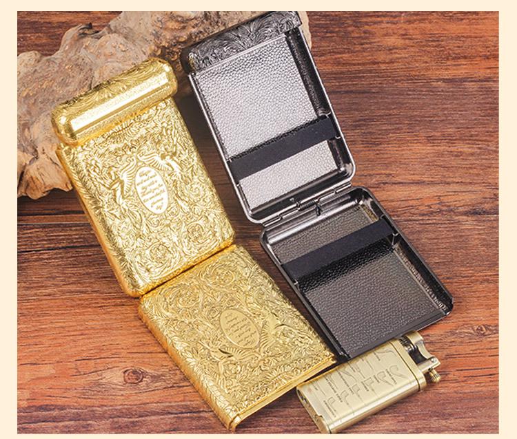 14-Count Triple-Fold Cigarette Case - Peaky Blinders Style, Metal, Creative, Portable, King-Size, Shelby Inspired.