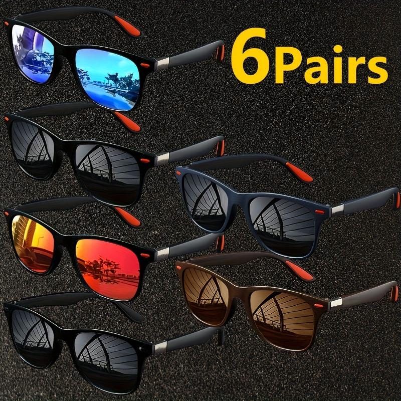 

6PCS Fashion square protective goggles Men Women Eyewear Mountaineering Hiking Colorful Trendy Lightweight Outdoor Goggles