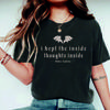 Ich behielt die inneren Gedanken für mich T-Shirt Quest Squad Shirt Fourth Wing T-Shirt Buchliebhaber Shirt Unisex Buchliebhaber Kurze Ärmel Oberteile