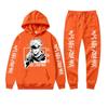 Completo felpa con cappuccio invernale da uomo con stampa Gojo Satoru di Jujutsu Kaisen Tuta casual spessa streetwear