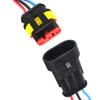 10er Set 12V 3Pin Kabel Drahtverbinder Stecker Wasserdicht Versiegelt Für Elektroauto