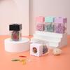 18 Peças Clipes de Papel Cor Macaron Caixa de Armazenamento de Clipes de Papel Protable Papelaria Caixa de Armazenamento de Alta Capacidade Suprimentos de Encadernação para Escritório