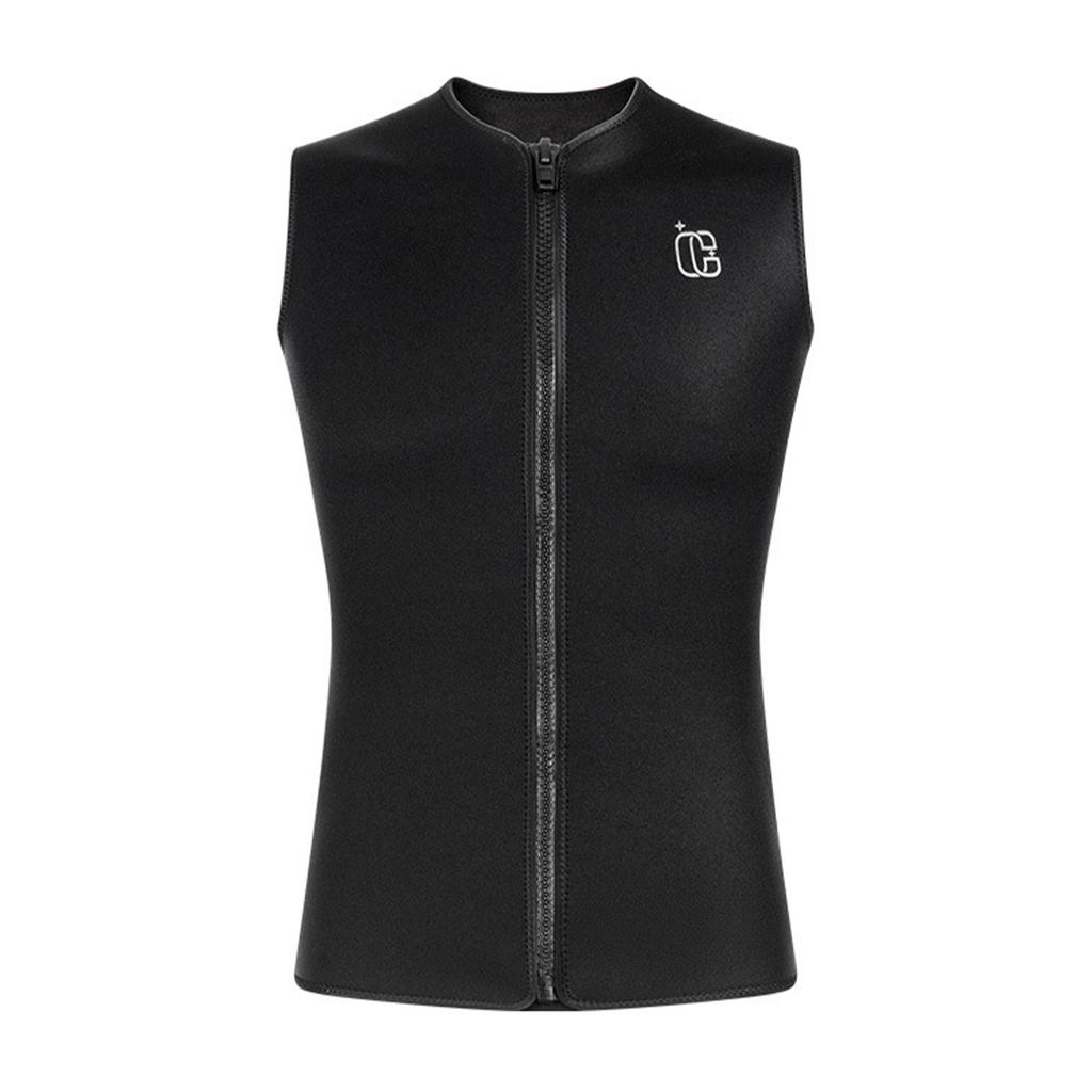 3mm Men Sleeveless Diving Vest Snorkeling Shirt with Nylon Neoprene for Scuba Diving Warm Sun Protection
