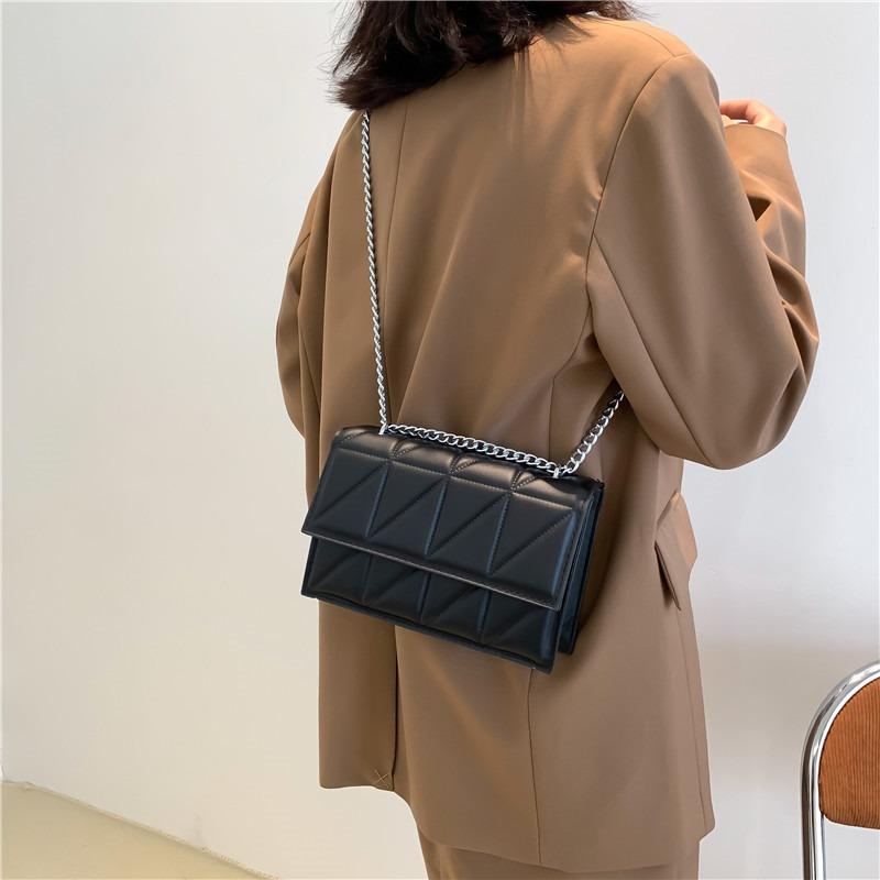 Women's bag pu small square bag new women's bag simple fashion chain messenger bag