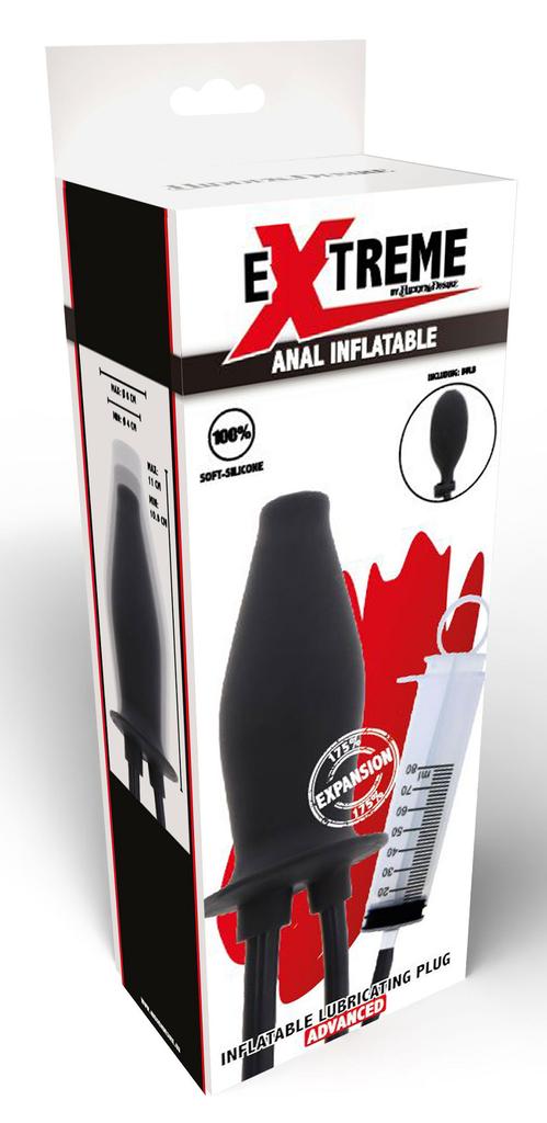 Lubinflat Butt Inflatable Plug 10.5 X 4 Cm Black