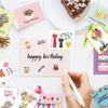 20PCS Mixed Pattern Birthday Greeting Cards Cartoon Multicolor Blessing Card Paper with Envelopes Birthday Postcards Birthday