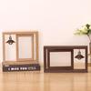 Rotating Double-Sided 6x7 Inch Wooden Photo Frame - Creative DIY Desktop Display Stand and Gift Souvenir.