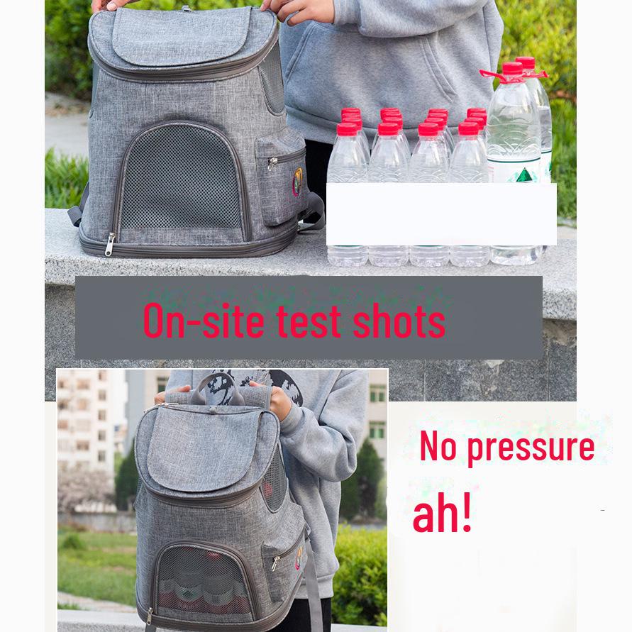 Portable Foldable Pet Backpack - Breathable, Wear-resistant Oxford Cloth for Cats and Dogs
