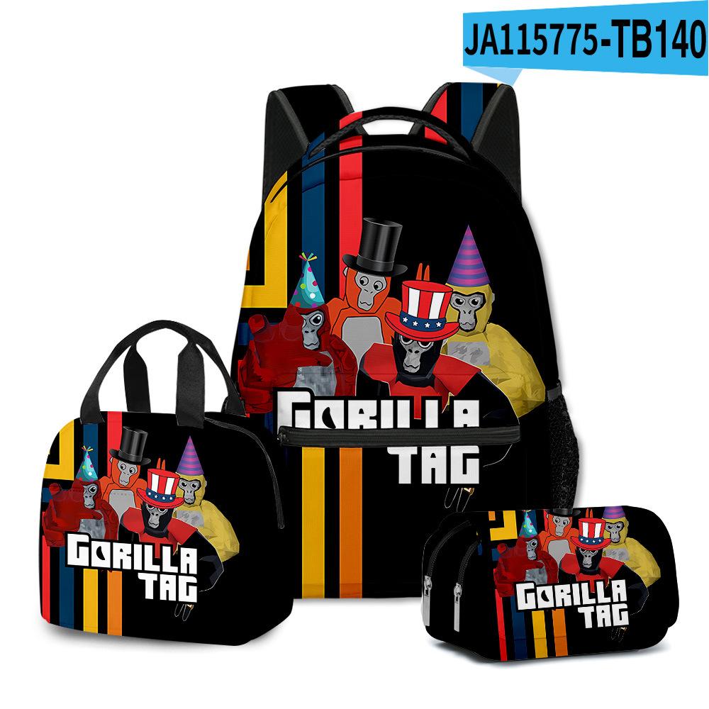 Iconique Préféré Distinctif Ombre Lait Moelleux Conception 3D 3 pièces/Ensemble Sacs pour Apprenants Étudiants Sortie Ordinateur Sac à Dos Quotidien Sac Repas Trousse à Crayons