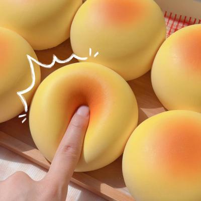 Soy Milk Bun Slow-Rising Squeeze Toy Ultra-Soft PU Fidget for Stress Relief Realistic Food-Shaped Decompression Gadget for Kids Adults
