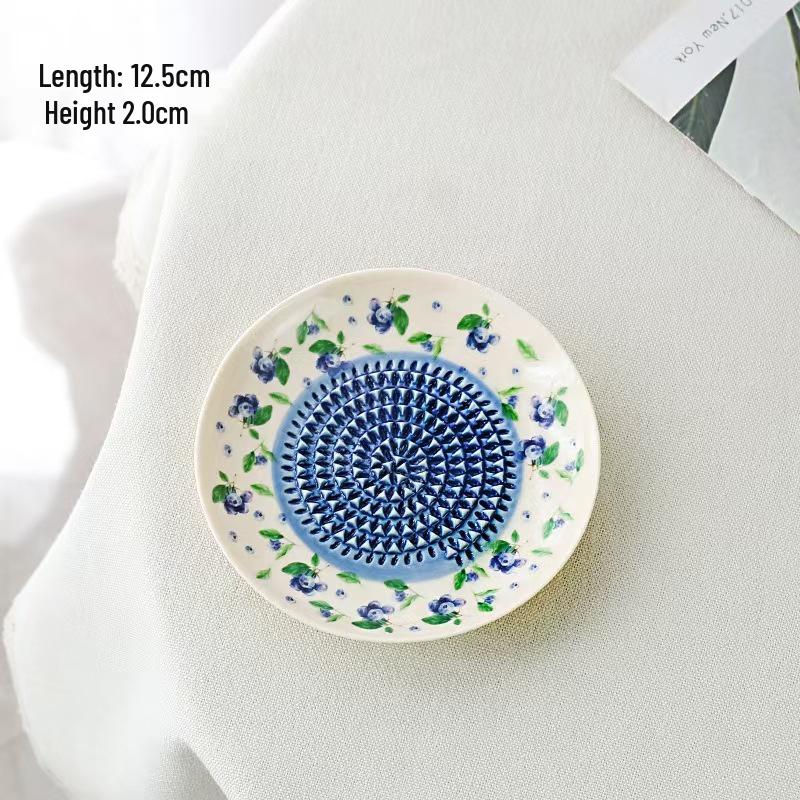 Piatto Grattugia Ceramico Retro Europeo per Aglio e Zenzero per Cibo per Bambini e Puree