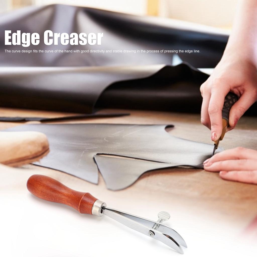 Edge Creaser Adjustable Stainless Steel Leather Edger DIY Craft Working Tool Accessories